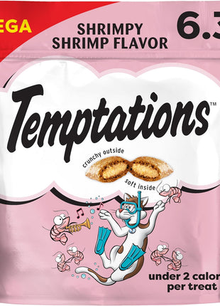 Temptations Cat Treats, Classic Crunchy and Soft Cat Treats, Shrimpy Shrimp Flavor, 16 oz. Tub