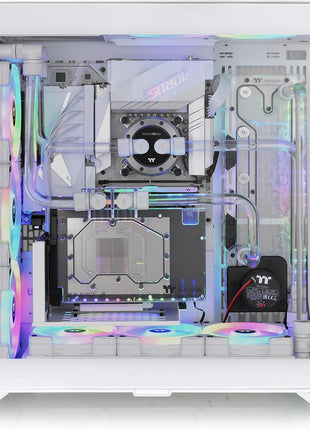 CTE E600 MX Snow Mid Tower E-ATX Case with Centralized Thermal Efficiency Design; Interchangeable Mesh & TG Front Panel; 3Way VGA Mounting Bracket; 400mm PCIe4 Riser Cable Included; CA-1Y3-00M6WN-00