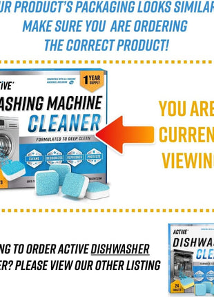 Washing Machine Cleaner Descaler 24 Pack   Deep Cleaning Tablets For HE Front Loader & Top Load Washer, Septic Safe Eco Friendly Deodorizer, Clean Inside Drum and Laundry Tub Seal   12 Month Supply