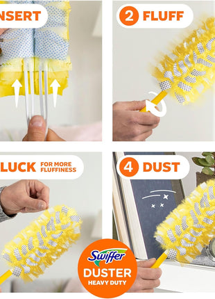 Swiffer Dusters Heavy Duty Multi-Surface Duster Refills for Cleaning, Unscented, 11 Count