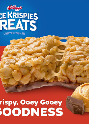 Rice Krispies Treats Crispy Rice Squares, Snack Bars, Chocolatey Peanut Butter, 10.8oz Box (14 Count)