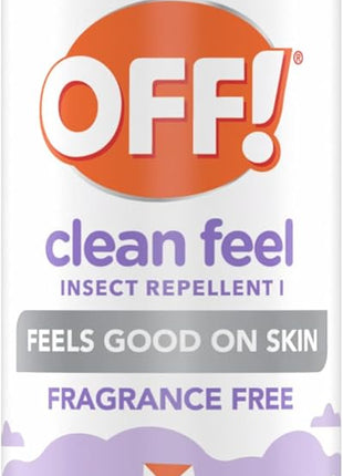 OFF! Clean Feel Insect Repellent Aerosol with 20% Picaridin - Long-Lasting DEET-Free Protection from Mosquitoes, Fragrance-Free Pest Control For Ticks & Flies, Camping, Bug Spray - 5 oz | insect-repellants