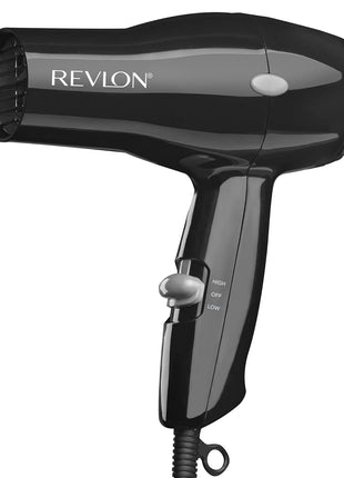 Revlon Compact Hair Dryer | 1875W Lightweight Design, Perfect for Travel, (Black)