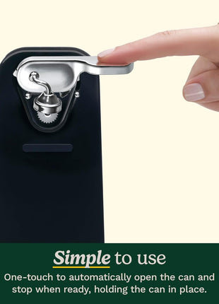 Cuisinart Electric Can Opener, One-Touch Operation, Nonslip Base, Black | Ideal electric can opener for seniors with magnetic lid holder, one-touch design, nonslip base & detachable lever, CCO-50BKN