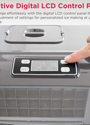 FRIGIDAIRE EFIC452-SS 40 Lbs Extra Large Clear Maker, Stainless Steel, Makes Square Ice