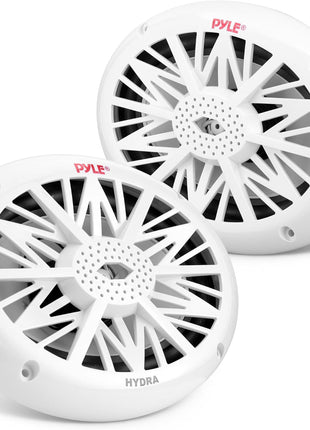 Pyle 6x9 Inch Dual Marine Speakers - 2 Way Waterproof and Weather Resistant Outdoor Audio Stereo Sound System with 260 Watt Power, Poly Carbon Cone and Cloth Surround - 1 Pair - PLMR692