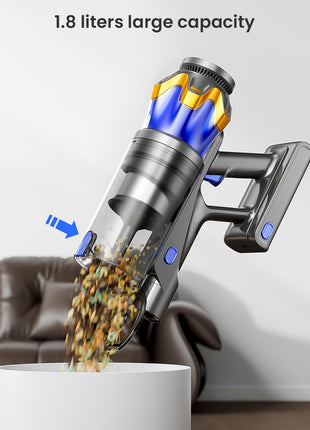 Cordless Vacuum Cleaner, Upgraded 580W 48KPA 65Mins Cordless Stick Vacuum Cleaner with Self Standing and Touch Screen, Anti tangle Wireless Vacumm, Vacuum Cleaners for Home/Pet Hair/Carpets/Floors