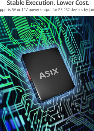 SIIG Single Serial PCIe Card Adapter, 16650 UART, Baud Rates up to 250Kbps, PCIe 2.0 x1 to 1x RS-232 Male 9-pin DB9, RS-232 5V or 12V Power, ASIX AX99100 Chipset, Dual-Profile Brackets (JJ-E20611-S1)