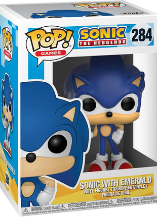 Funko POP! Games: Sonic the Hedgehog - Sonic with Emerald | Official Video Games Merch - Collectable Vinyl Figurine for Shelf Display - Birthday Gift Idea for Fans and Collectors