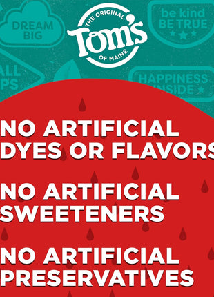 Tom's of Maine ADA Approved Fluoride Kids Toothpaste, Natural Toothpaste, Dye Free, No Artificial Preservatives, Silly Strawberry, 5.1 oz. 3 Pack (Packaging May Vary)