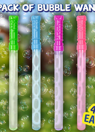 Sunny Days Entertainment Maxx Bubbles 4oz Bubble Wands – 6 Pack Bubble Wand Toy | Summer Fun, Outdoor Birthday Party Favors for Kids, 101799 Blue