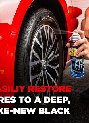Stoner Car Care 91044 Original More Shine Tire Shine Spray – Tire Dressing Restores Deep Matte Black Finish with Long-Lasting Rain-Resistant Protection, Dry-to-Touch – 12 oz