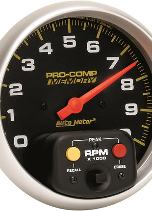 AUTO METER 6801 Pro-Comp Water Resistant Memory Tachometer, 5.000 in.