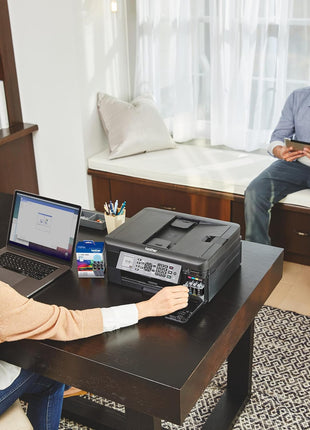 Brother MFC-J1010DW Wireless Color Inkjet All-in-One Printer, Duplex Printing, Mobile & Cloud Print, Compact Design, 1.8" Color Display, Works with Alexa | Automatic duplex printing, Cloud integration