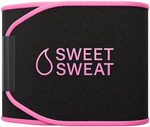 Sports Researchｮ Training Performance Pack - Creatine Monohydrate, Dutch Chocolate Whey Protein and Sweet Sweat Waist Trimmer (Black/Pink, Small)