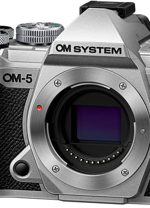 OM SYSTEM Olympus OM-5 Silver Micro Four Thirds System Camera Outdoor Camera Weather Sealed Design 5-Axis Image Stabilization 50MP Handheld High Res Shot | Weather Sealed Design 5-Axis Image Stabilization 50MP Handheld