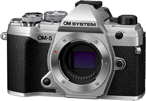 OM SYSTEM Olympus OM-5 Silver Micro Four Thirds System Camera Outdoor Camera Weather Sealed Design 5-Axis Image Stabilization 50MP Handheld High Res Shot | Weather Sealed Design 5-Axis Image Stabilization 50MP Handheld