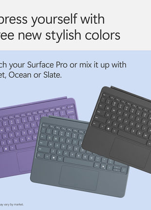 Microsoft Surface Pro Keyboard for Surface Pro 12" Device, Keyboard Only, Alcantara Material, Slate