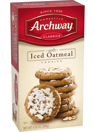 Archway Cookies, Soft Iced Oatmeal Cookies, 9.25 Oz