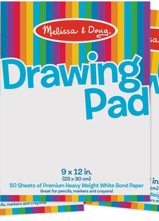 Melissa & Doug Drawing Paper, Sketch Pad, 3-Pack Bundle for Coloring, Writing or Painting (9 x 12 inches) - 50 Sheets Each, Kids Drawing Pad & Art Supplies for Kids Ages 3+ - FSC Certified