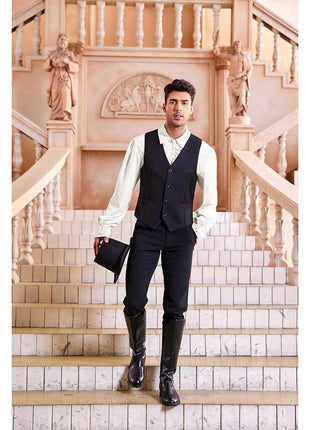 Bbalizko Mens Pirate Shirt Ruffle Victorian Renaissance Steampunk Vampire Poet Shirts Gothic Medieval Costume