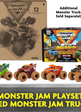 Monster Jam, Mystery Mudders 2-Pack Monster Trucks, Official 1:64 Die-Cast Vehicles, Wash to Reveal (Styles Will Vary), Kids Toys for Boys 3 and Up