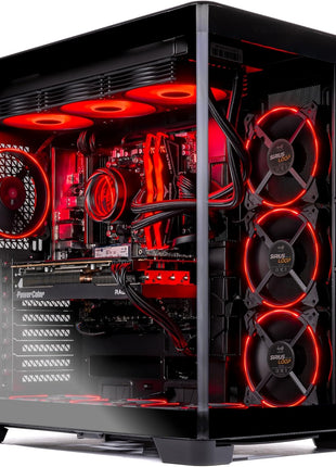 Skytech Prism 4 Gaming PC Desktop, Ryzen 7 9800X3D 4.7 GHz (5.2 GHz Turbo), AMD RX 9070 XT 16GB, X670 Board, 2TB Gen4 NVMe SSD, 32GB DDR5 RAM 5600 RGB, 850W Gold ATX 3 PSU, Wi-Fi, Win 11
