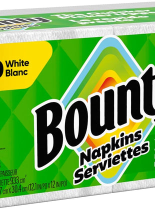 Bounty Quilted Napkins 1 Ply 12 1/10 x 12 White 200/Pack (96595PK)