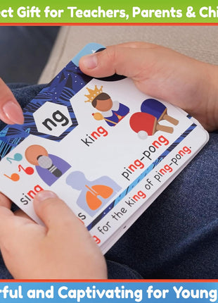 Phonics Flash Cards - Learn to Read in 20 Phonic Stages - Education for Kids Ages 4-8 Kindergarten 1st 2nd Grade