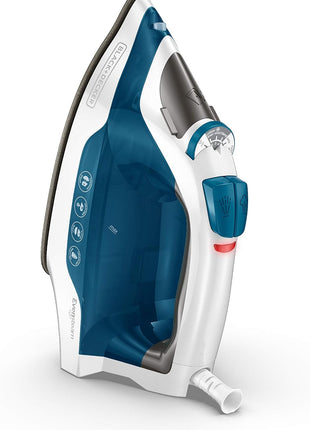 BLACK+DECKER Easy Steam Iron for Clothes with SmartSteam Technology | SmartSteam iron with stainless soleplate, anti-drip system and vertical steam for smooth wrinkle removal.