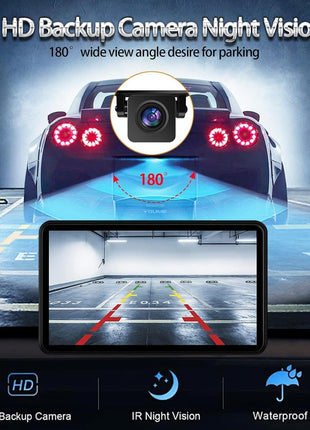 Carplay Screen for Car, 7" HD Wireless Apple Carplay & Android Auto, Portable Touchscreen Car Stereo with Backup Camera, Bluetooth, Mirror Link, Voice Control, GPS, FM, AUX, Car Play for All Vehicles