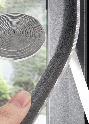 33 Ft Gray Self-Adhesive Soundproofing Weather Stripping for Doors and Windows, 0.35" Wide x 0.2" Thick