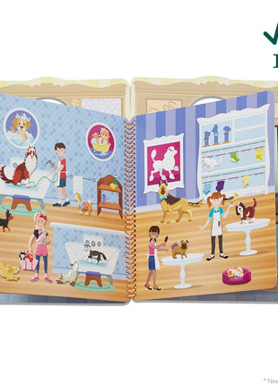 Melissa & Doug Pet Place Puffy Sticker Activity Book – 115 Reusable Stickers with 10 Background Scenes, Pet-Themed Mess Free Travel Toys for Kids Ages 4+ - FSC Certified