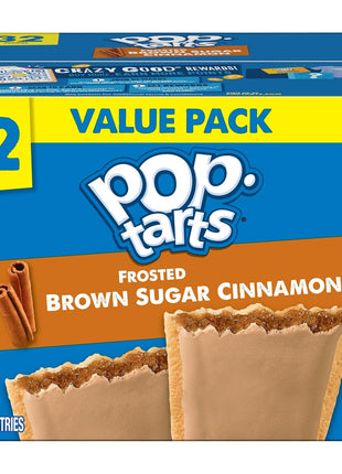 Pop-Tarts Toaster Pastries, Breakfast Foods, Kids Snacks, Family Pack, Frosted Brown Sugar Cinnamon (32 Pop-Tarts)