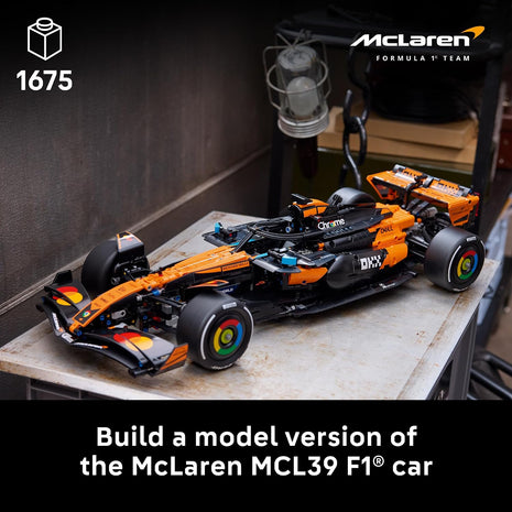 LEGO Technic McLaren MCL39 F1 Car Building Set for Adults - Room or Office Decor for Men & Women, Ages 18+ - Gift for Birthdays - Authentic Details - 42228