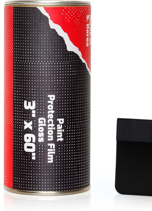 [ARMOR UP] 3 inchx60 inch Clear Gloss Paint Protection Film- 6-mil TPU Automotive Protector Wrap - Non-Yellowing, UV Protection, Self-Healing, Hydrophobic Top Coat - Car Accessories -