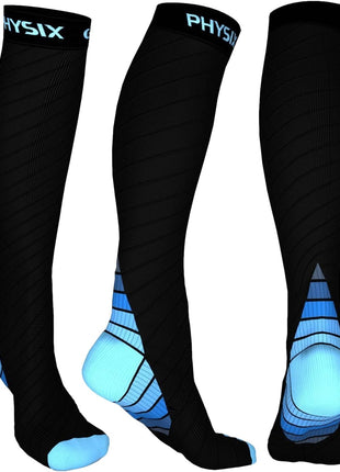Physix Gear Compression Socks 20-30 mmHg - Men & Women - Running, Nurses, Shin Splints, Flight, Travel