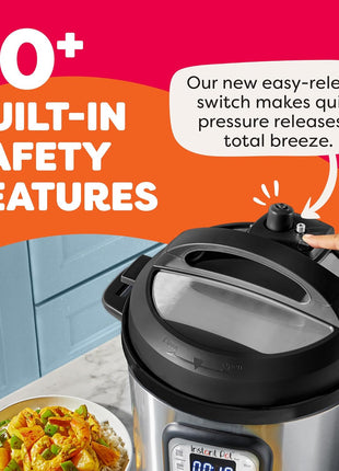 Instant Pot Duo 7-in-1 Electric Pressure Cooker, Slow Cooker, Rice Cooker, Steamer, Sauté, Yogurt Maker, Warmer & Sterilizer, Includes App with Over 800 Recipes, Stainless Steel, 8 Quart