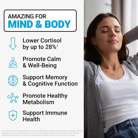 Force Factor Amazing Ashwa, Ashwagandha Supplement for Stress Relief | Memory, Focus, and Immune Support Health with KSM-66 Ashwagandha for Stress, 60 Soft Chews