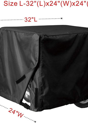 Porch Shield Waterproof Universal Generator Cover 32 x 24 x 24 inch - for Most Generators 5000-10000 Watt, Black