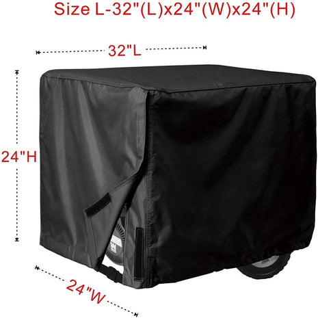 Porch Shield Waterproof Universal Generator Cover 32 x 24 x 24 inch - for Most Generators 5000-10000 Watt, Black