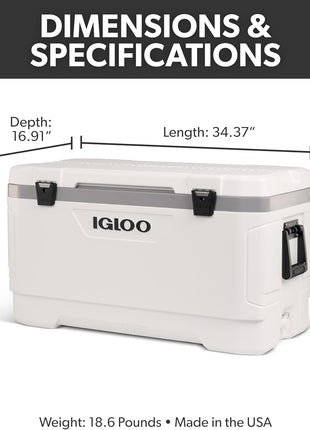 Igloo 100 QT Latitude Marine Ultra White Cooler