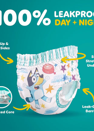 Pampers Training Pants - Easy Ups Boys & Girls Bluey - Size 3T-4T, 124 Count, Children's Potty Underwear (Packaging May Vary)