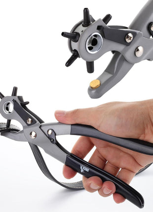UNCO- Leather Hole Punch Tool, Multi Hole Sizes for Belts and Leather