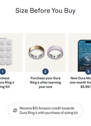 Oura Ring 4 Sizing Kit - Smart Ring Accessory - Before You Buy - Unique Sizing, Not Standard US Sizes - Receive Credit for Purchase - Compatible with Oura App, Android & iOS