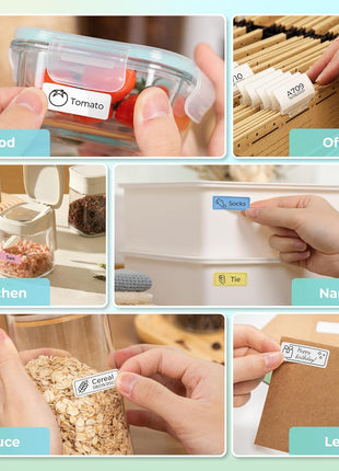 Nelko Label Maker Machine with Tape, P21 Bluetooth Label Printer, Wireless Mini Label Makers with Multiple Templates for School Office Home, White