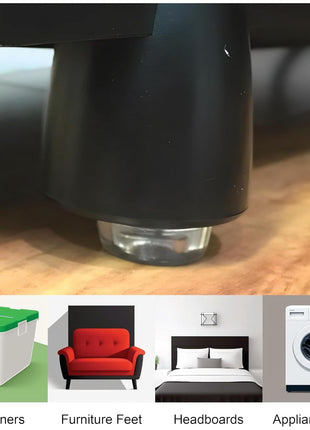 Door Stopper Wall Protector [4 Pack] - Clear Self Adhesive Rubber Door Bumpers. Prevent Damage to Walls from Door Knobs Handles - Door Stop
