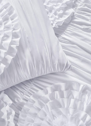 Lush Decor 3 Piece Serena Comforter Set, King, White