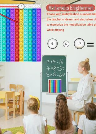 COOVA Multiplication Chart Pop It - Multiplication Game Board, 12x12 Times Table Math Game Board for Kids Learning, Educational Multiplication Machine Toy