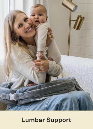 My Brest Friend Nursing Pillow - Deluxe - Enhanced Comfort w/ Slipcover - Ergonomic Breastfeeding Pillow For Ultimate Support For Mom & Baby - Adjustable Pillow W/ Handy Side Pocket, Evening Grey